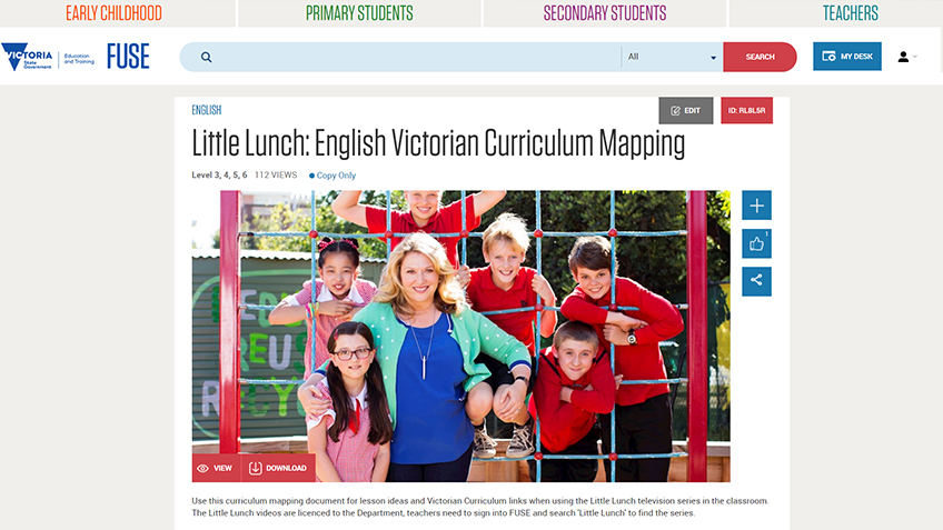 Little Lunch Series and Resources Available in Victoria’s FUSE Portal