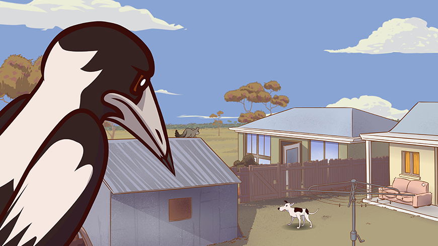870x489px 0001 Ljbc Ep12 014 Magpie And Possum Annoy Old Dog