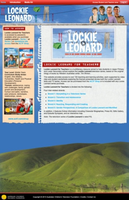 Lockie Leonard for Teachers - Website Access
